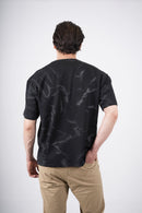 Camiseta negra con estampado para hombre