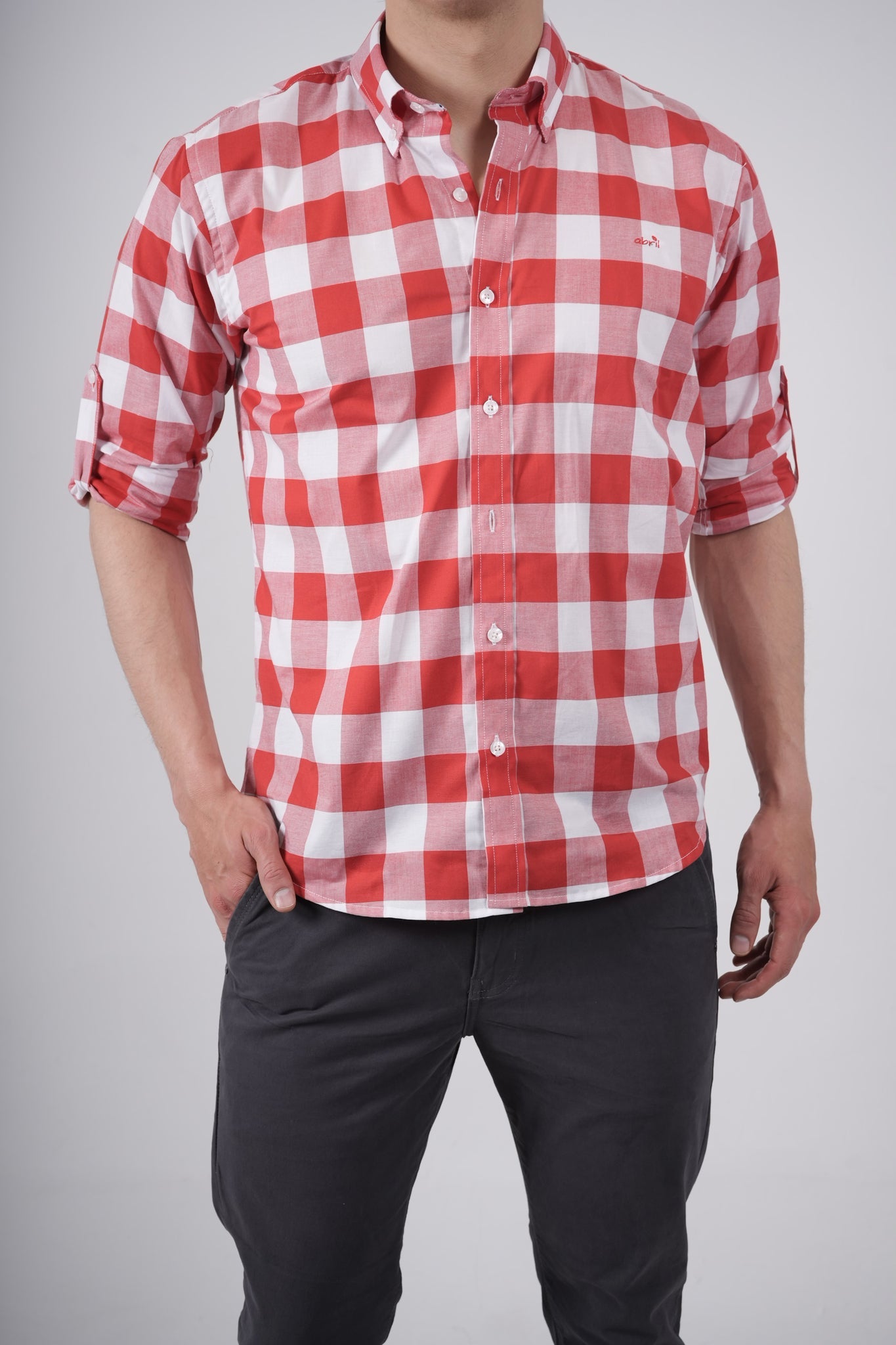 Camisa a cuadros roja
