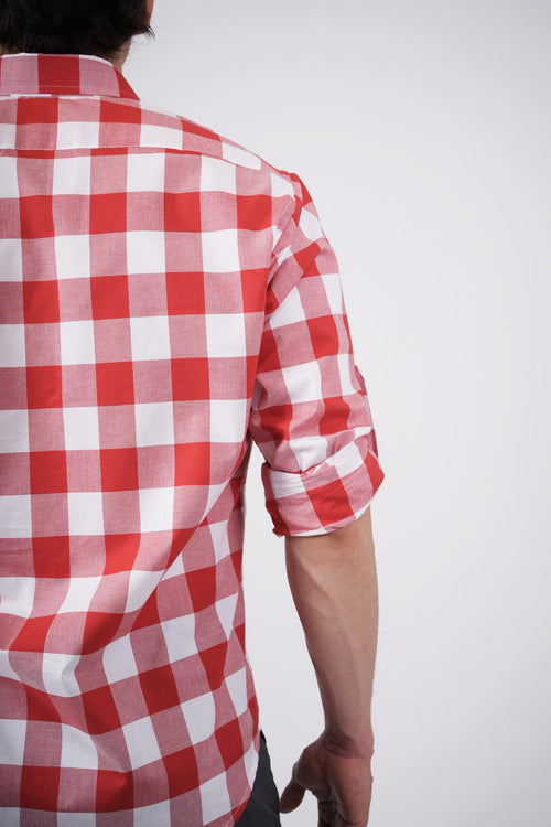Camisa a cuadros roja