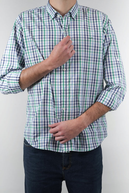 Camisa a cuadros verdes
