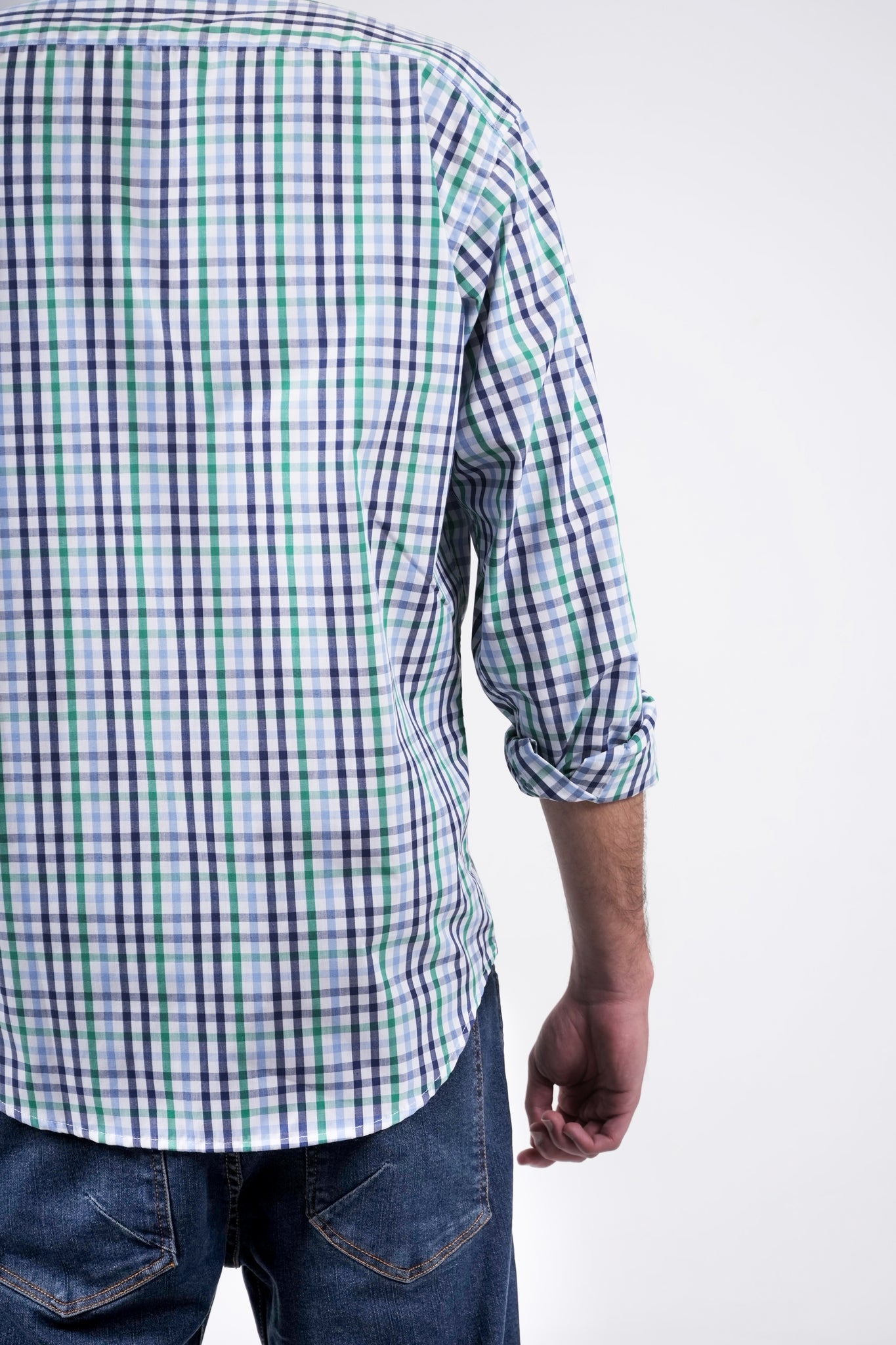 Camisa a cuadros verdes