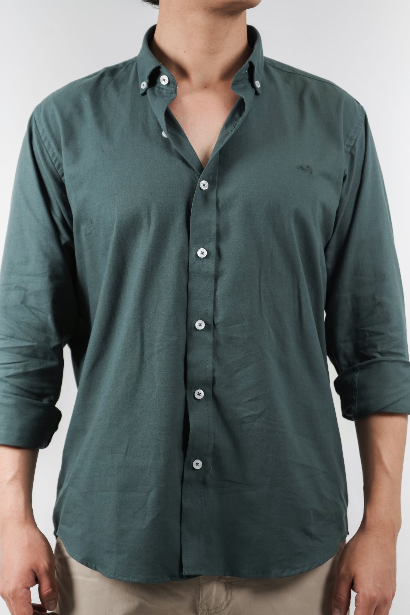 Camisa verde para hombre