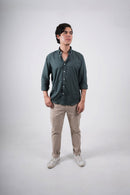 Camisa verde para hombre