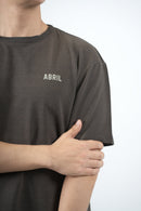 Camiseta café oversize para hombre