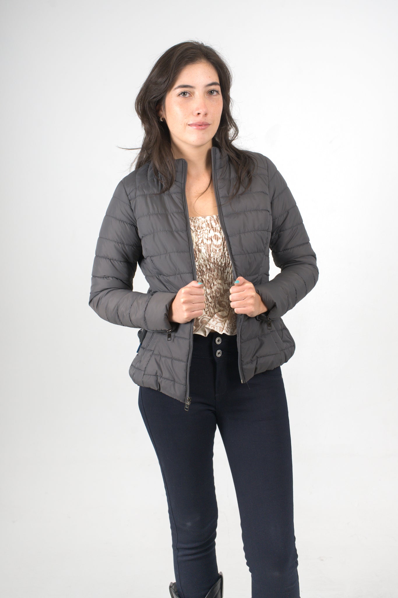 Chaqueta gris para mujer