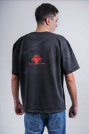 Camiseta negra con estampado para hombre
