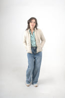 Chaqueta beige para mujer