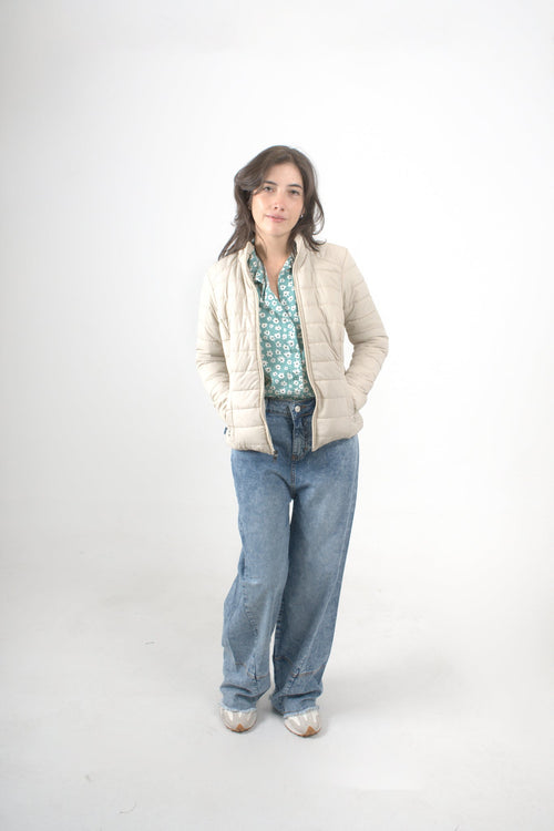 Chaqueta beige para mujer