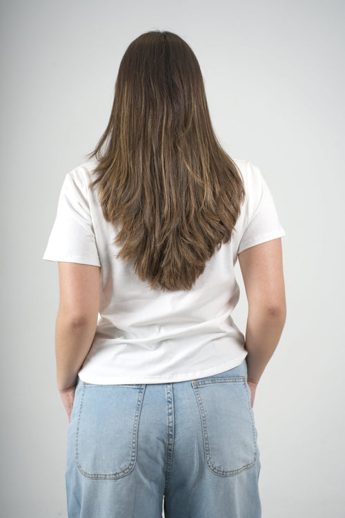 Camiseta blanca manga corta edición Cherry