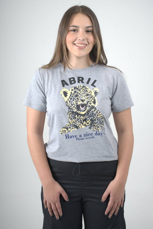 Camiseta gris edición Wild Tigre