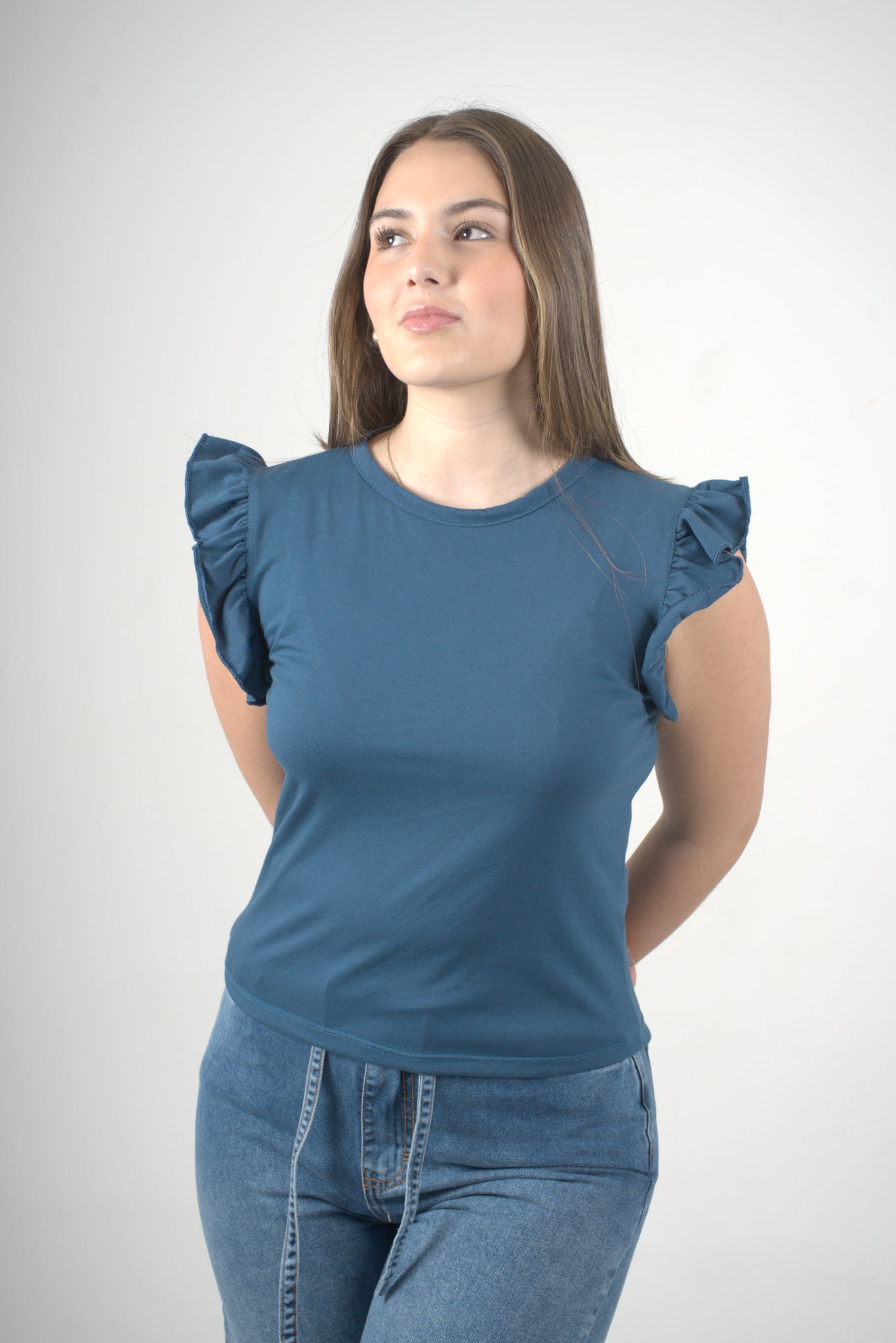 Blusa azul oscuro para mujer