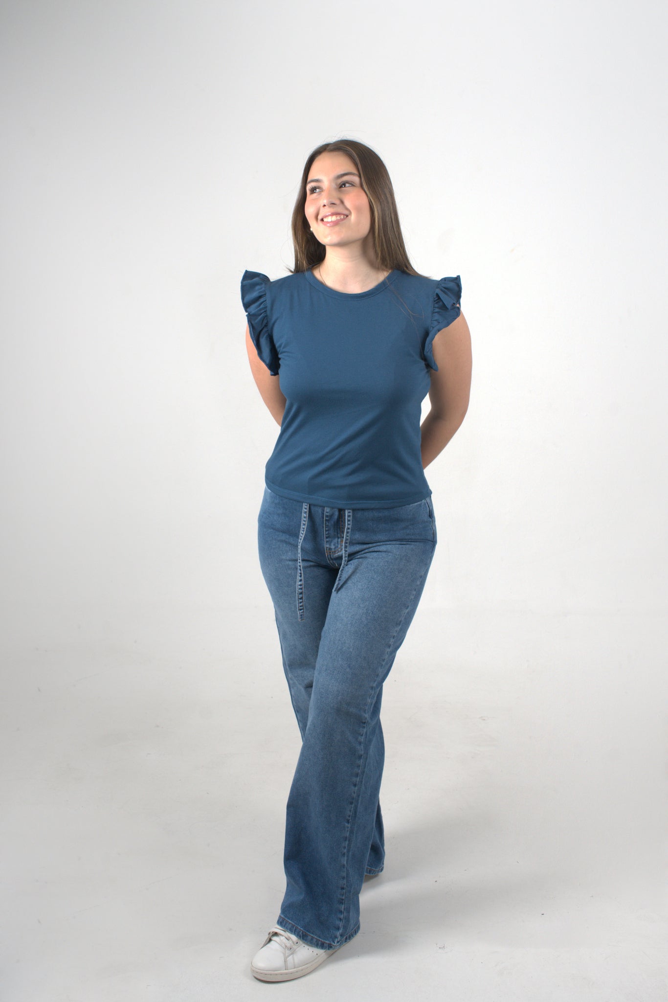 Blusa azul oscuro para mujer