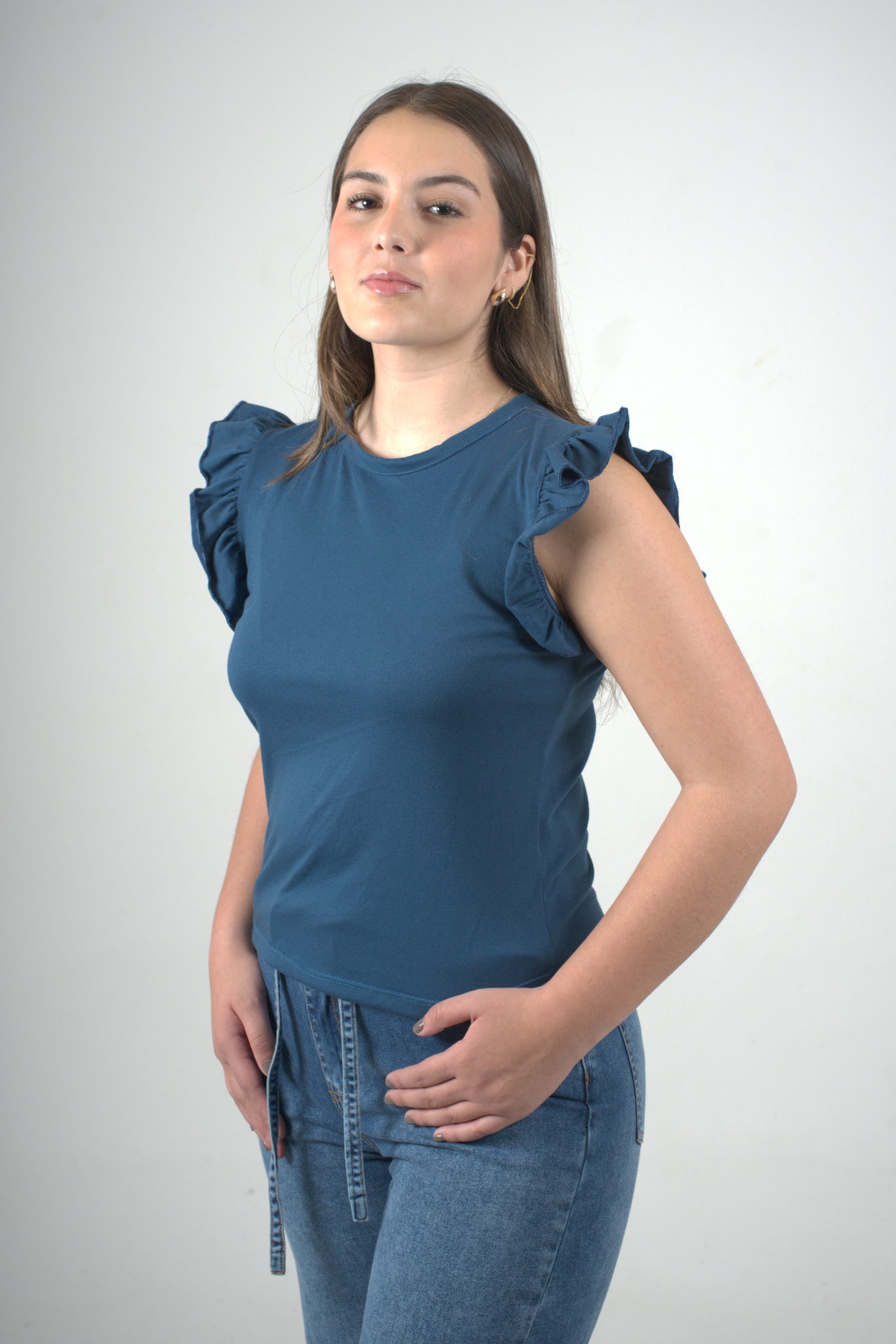 Blusa azul oscuro para mujer