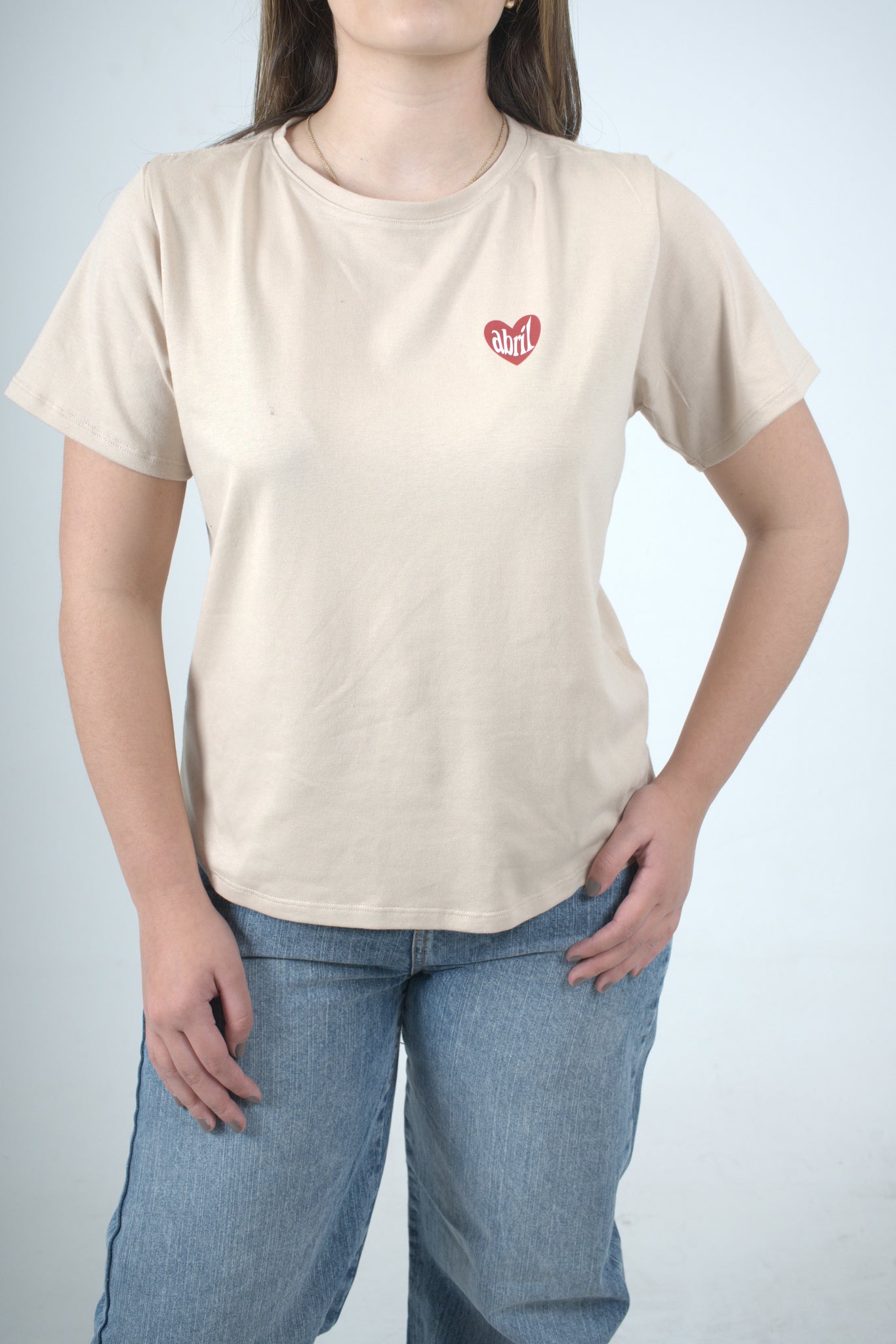 Camiseta beige para mujer