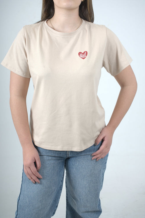 Camiseta beige para mujer