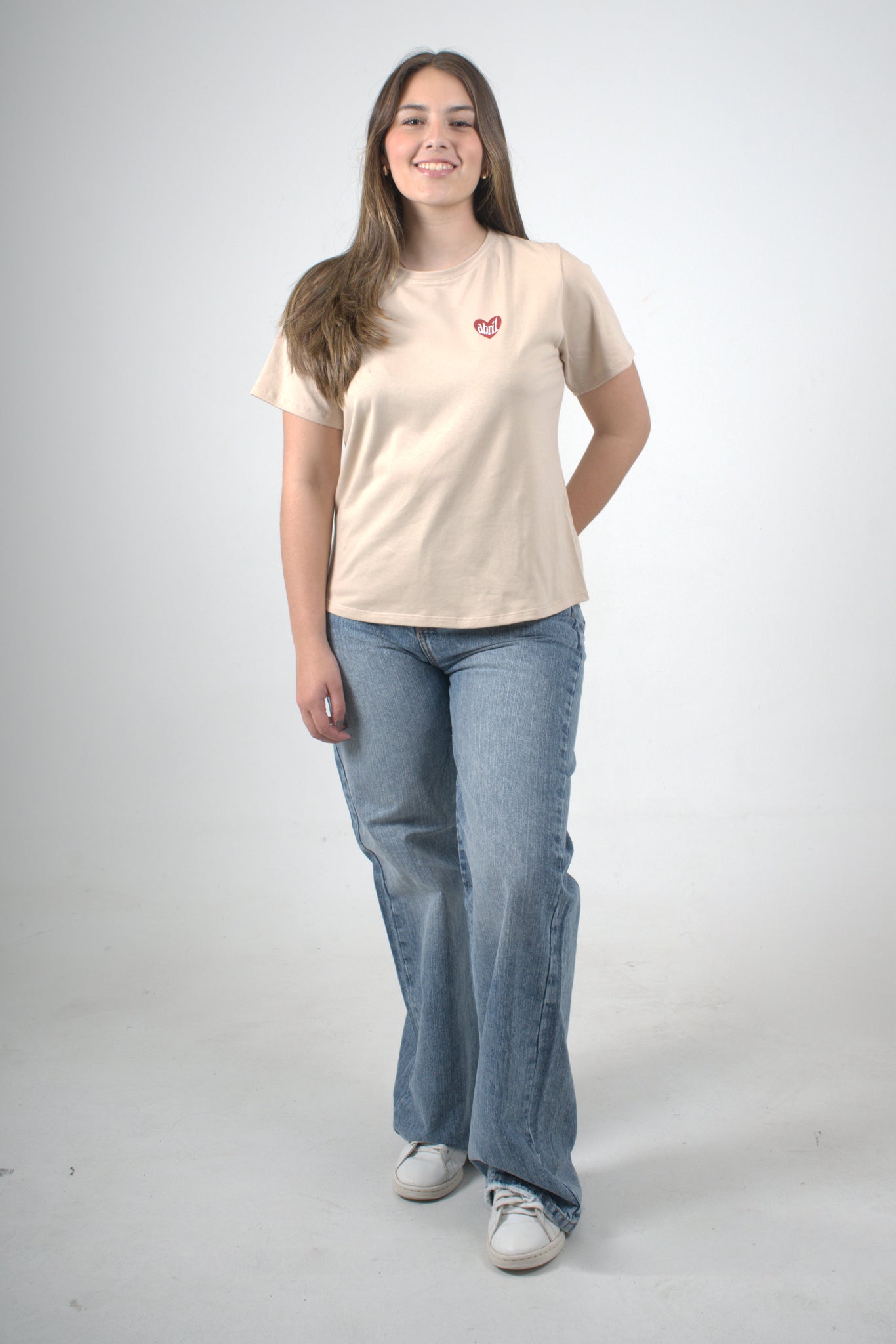 Camiseta beige para mujer