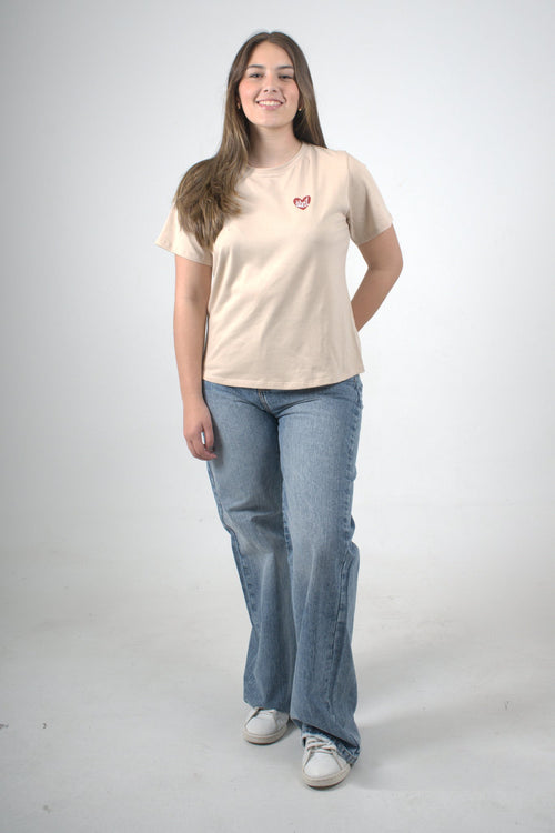 Camiseta beige para mujer