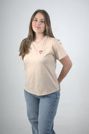 Camiseta beige para mujer
