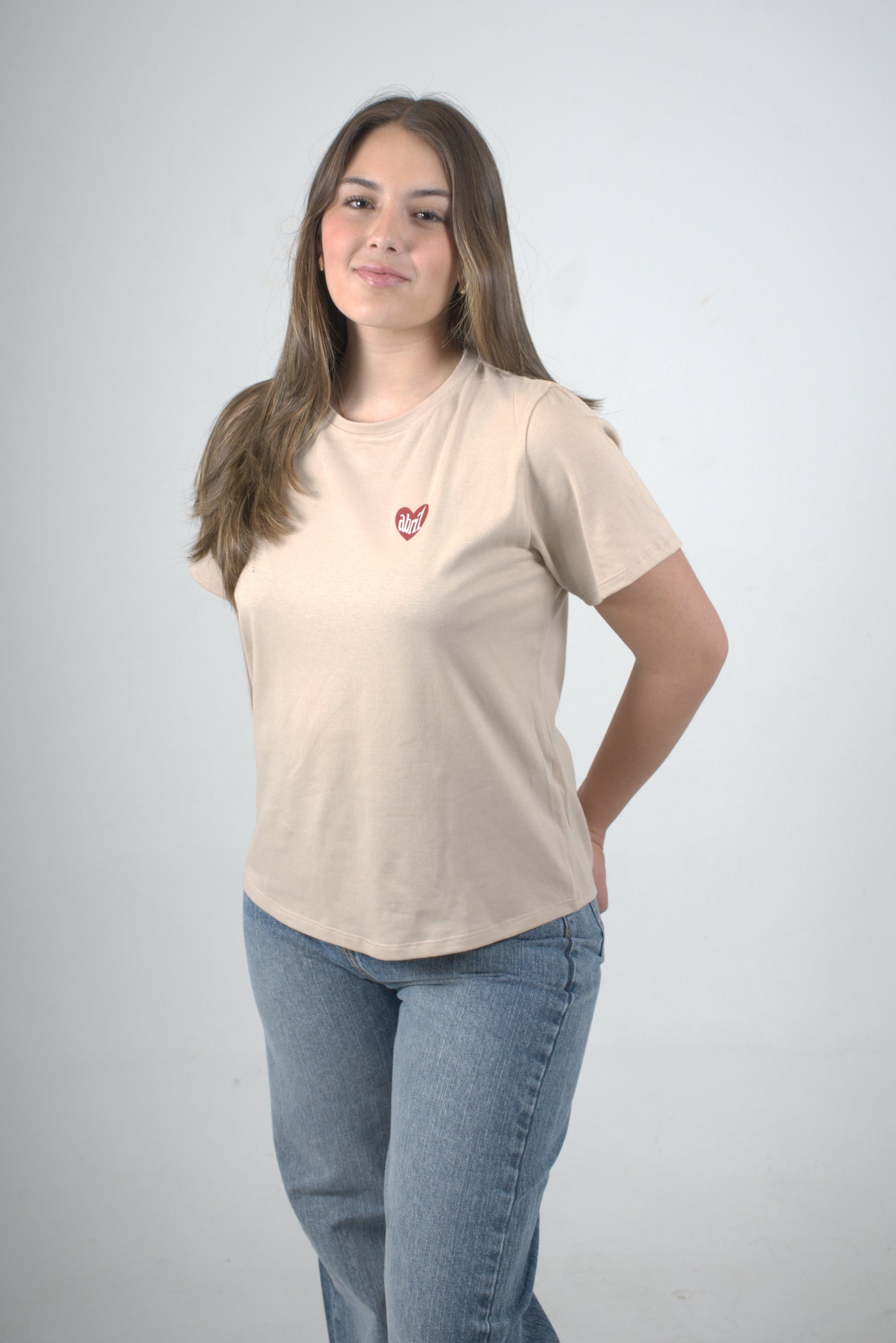 Camiseta beige para mujer