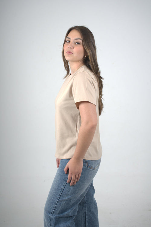 Camiseta beige para mujer