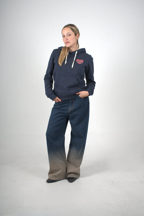 Buzo azul oscuro edición cherry para mujer