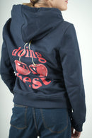 Buzo azul oscuro edición cherry para mujer