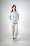 Camiseta azul claro para mujer