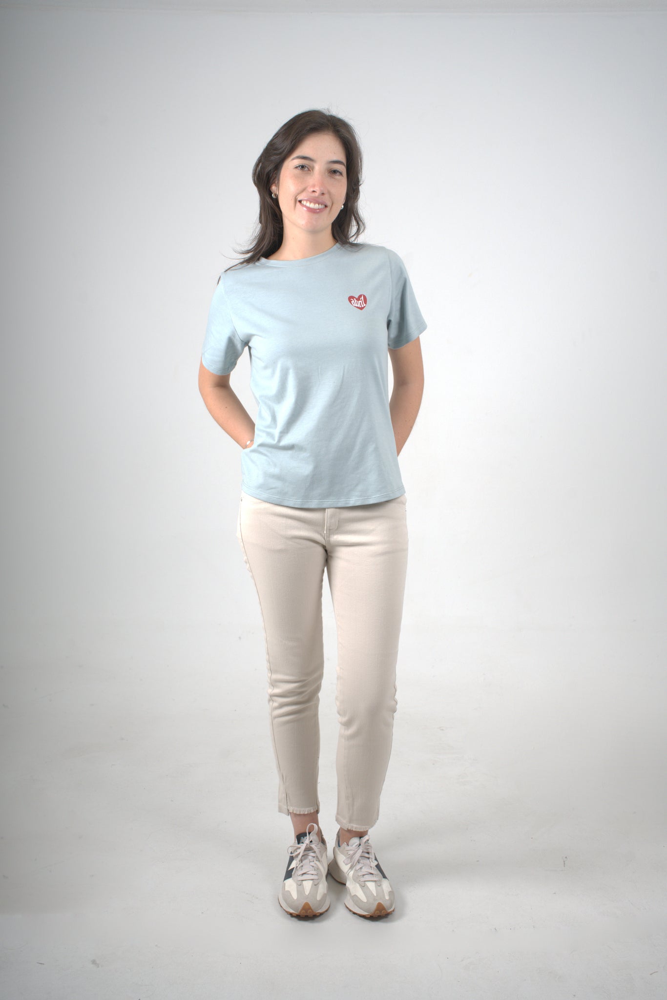 Camiseta azul claro para mujer