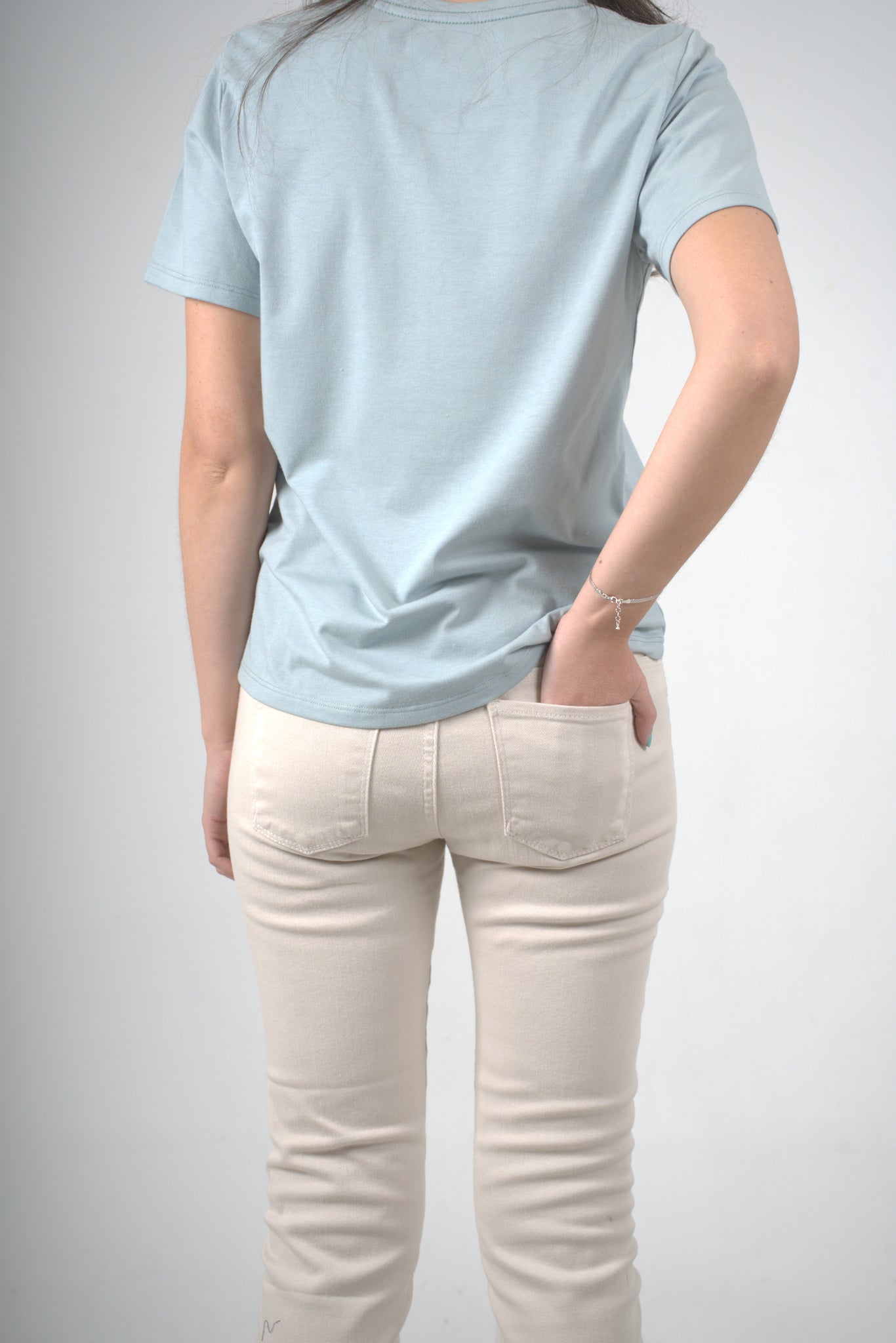 Camiseta azul claro para mujer