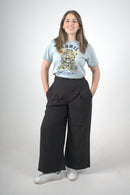 Pantalón negro bota ancha para mujer