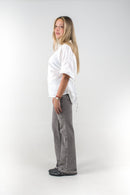 Blusa blanca de corte suelto para mujer