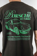 Camiseta negra con estampado para hombre