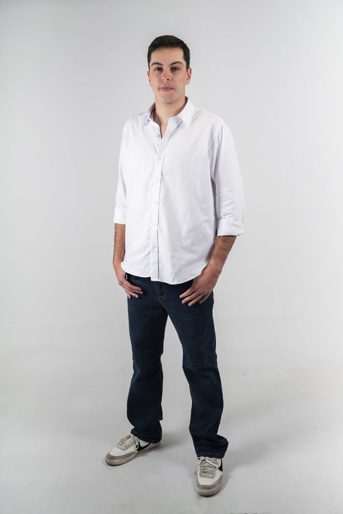 Camisa blanca para hombre
