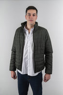 Chaqueta acolchada verde oscuro