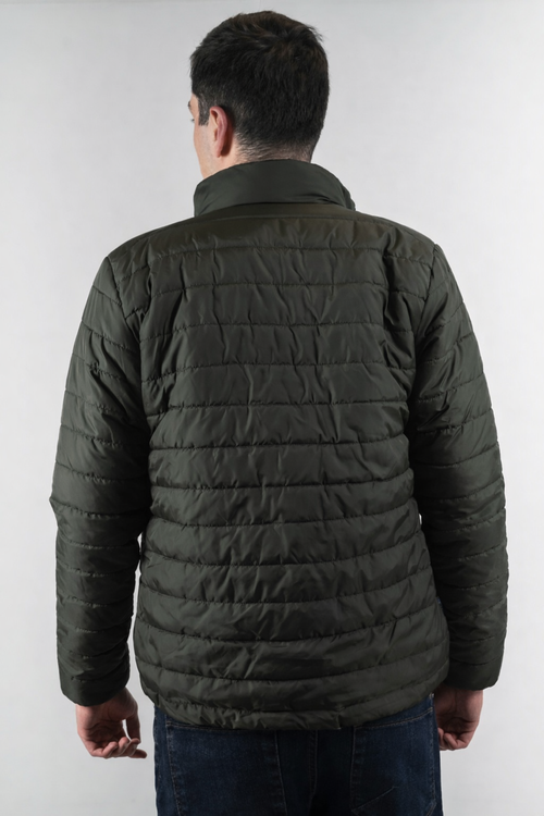 Chaqueta acolchada verde oscuro